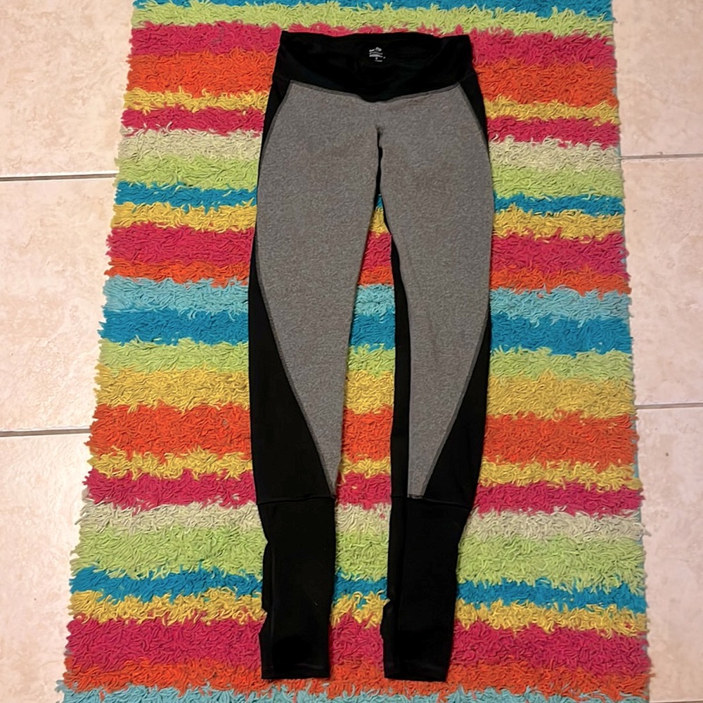 Champion duo dry duodry stirrup leggings small s black and grey